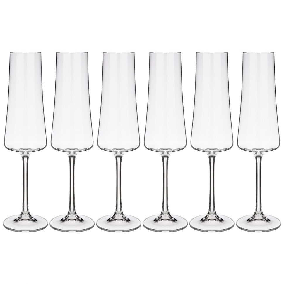 Набор бокалов для шампанского BOHEMIA Xtra 210мл. 6шт. CR210104X