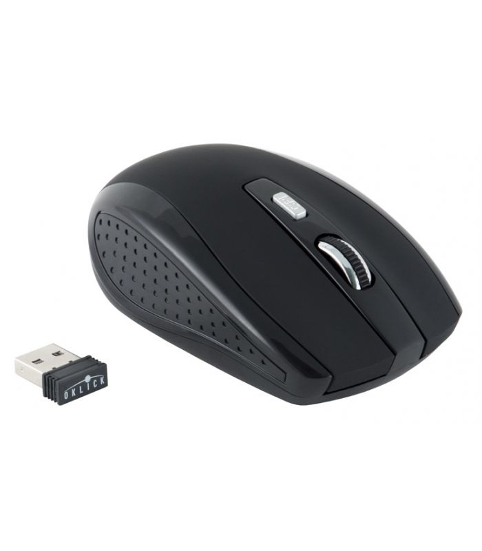 Мышь Oklick 455MW, черный, оптическая, (1600dpi), беспроводная, USB, (5but)