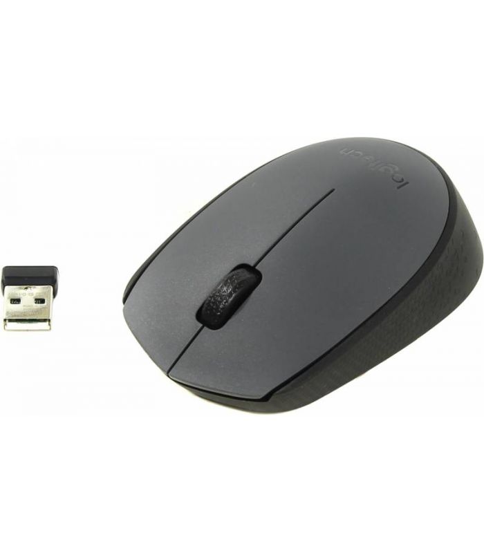 Мышь Logitech M170, серый/черный, оптическая, (1000dpi), беспроводная, USB