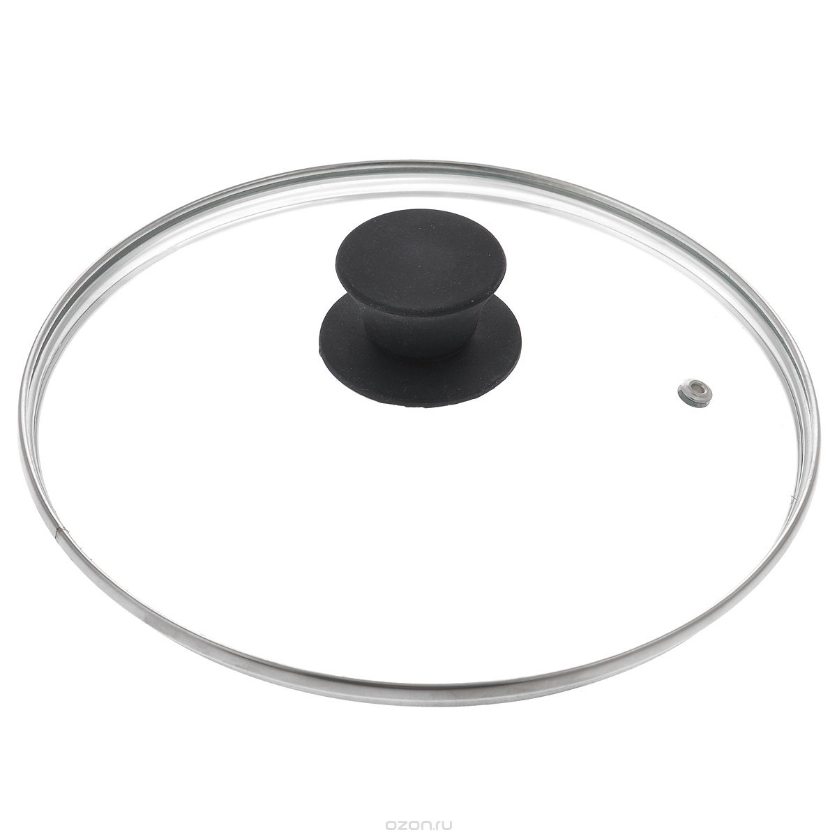 Крышка для сковороды Ø24см стеклянная с ручной и металлическим ободком Hitt HG-24