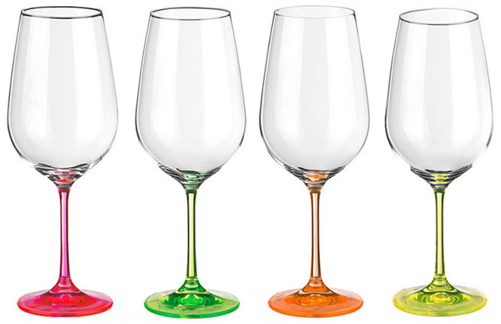 Набор бокалов для вина 6 шт. 350 мл Bohemia Neon 40729 350S D4892