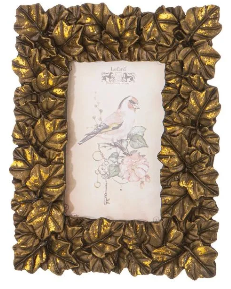Фоторамка Лист Мелкий Для Фото 10х15, L-17 W-2 H-22 См Цвет: Бронза С Позолотой. 169-914