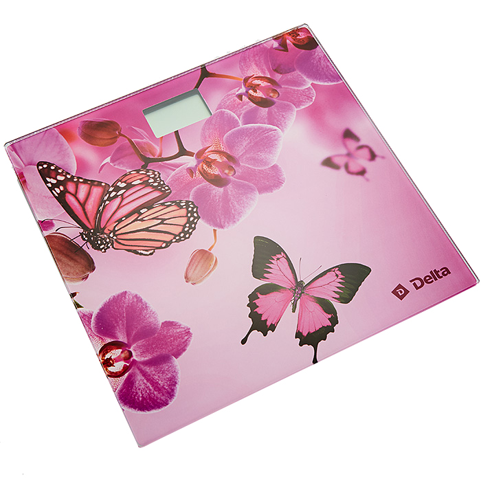Весы напольные DELTA D-9235 Бабочки в цветах