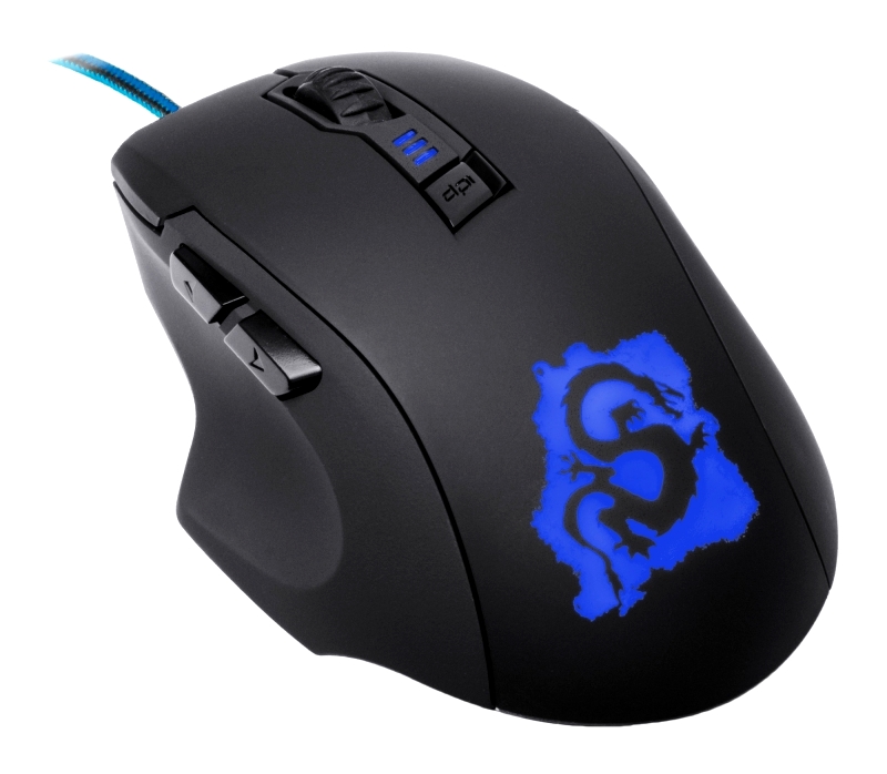 Мышь Oklick 725G Dragon игровая (2400dpi) USB черно-синий