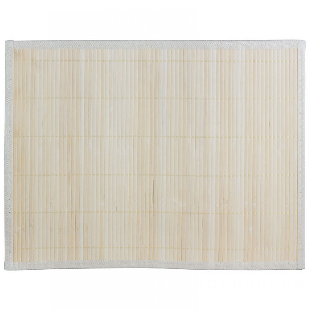 Бамбуковая салфетка для сервировки стола 30х40 см BM-06, бело-коричневая Mallony 312351