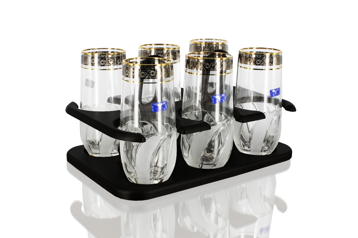 Набор 6 стаканов для коктейля с барной стойкой "Флорис" TD32-27835-БС