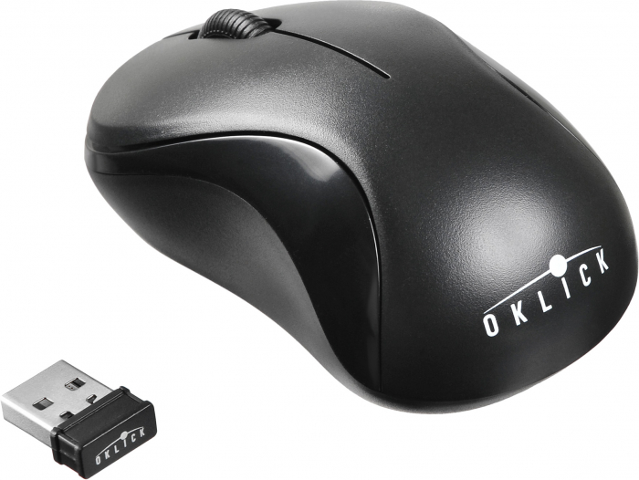 Манипулятор мышь Oklick 605SW черный оптическая (1200dpi) беспроводная USB (2but)