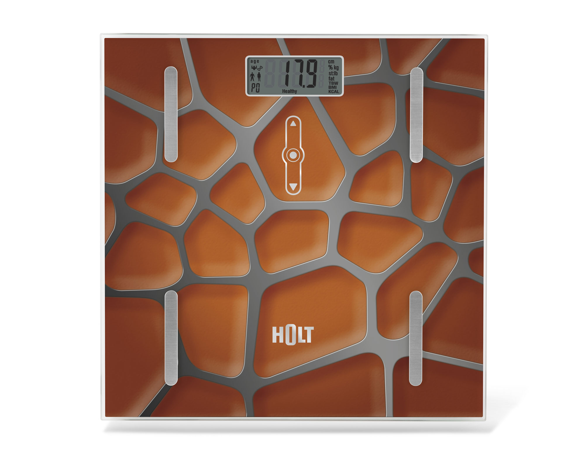 Весы напольные электронные HT-BS-011 оранжевые Holt