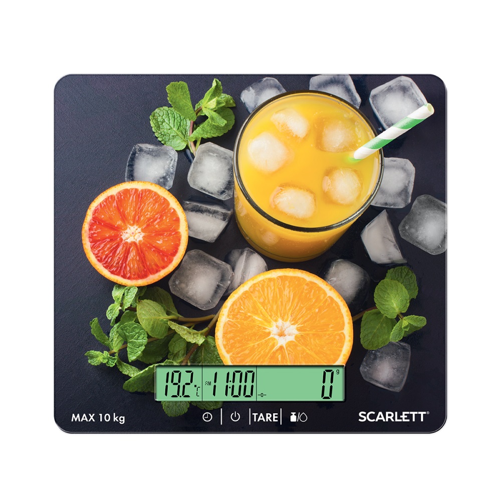 Весы кухонные Scarlett SC-KS57P54 апельсиновый сок