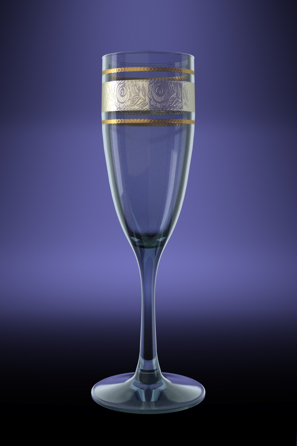Набор 6 бокалов под шампанское 170мл "Эдем" с рисунком "Первоцвет" Гусь-Хрустальный TL66-1687