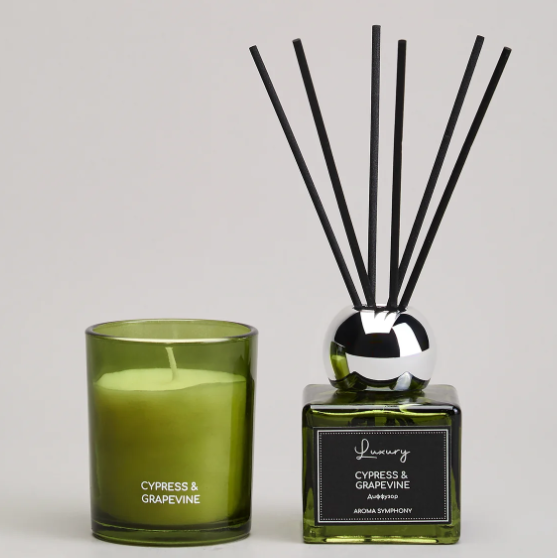 Набор Ароматический Luxury Свеча В Стакане 6*7,5 См И Диффузор 70 Мл Cypress&grapevine 605-121