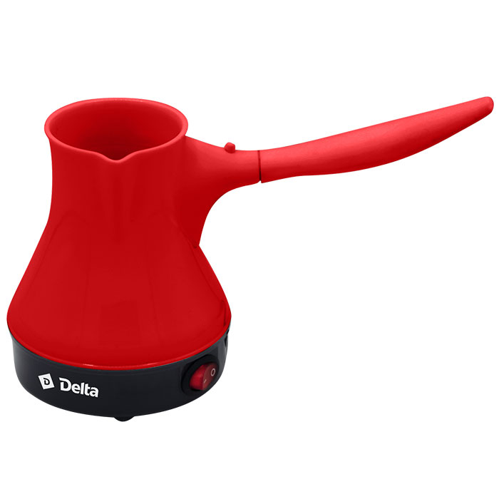 Кофеварка Delta DL-8162 турка со съемной ручкой, красная с черным