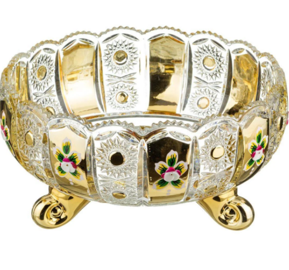 Фруктовница Lefard Gold Glass Диаметр=25 См. Высота=13 См. 195-102