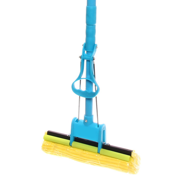 Швабра ПВА с отжимом телескопическая ручка 1 ролик цветная ТВ-072 микс 