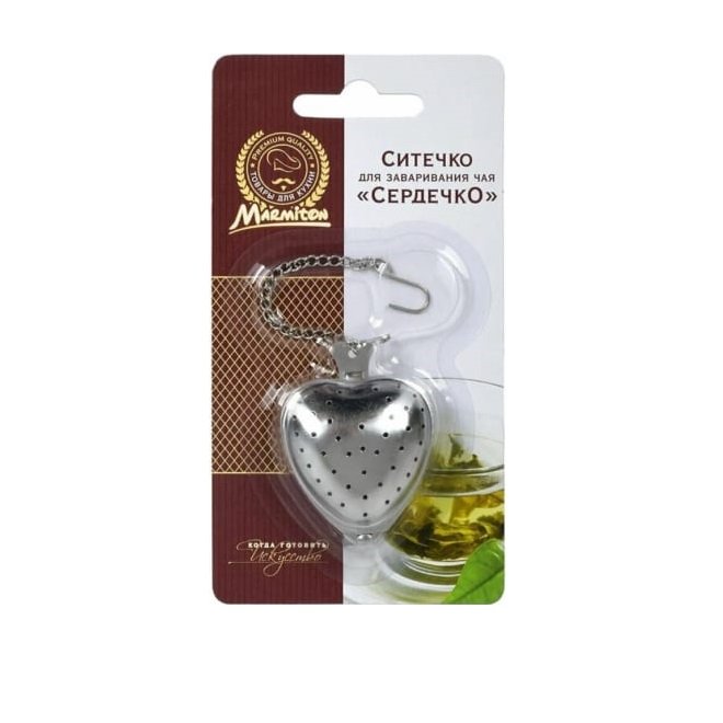 Ситечко для чая Marmiton 16154 металл. Сердечко 4*17 см