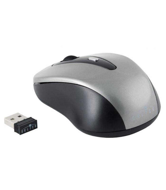 Мышь Oklick 435MW, серый/черный, оптическая, (1600dpi), беспроводная, USB