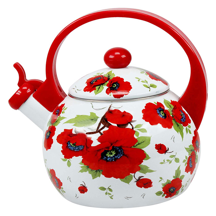 Чайник Metalloni EM-25101/11 Алые маки 2,5л