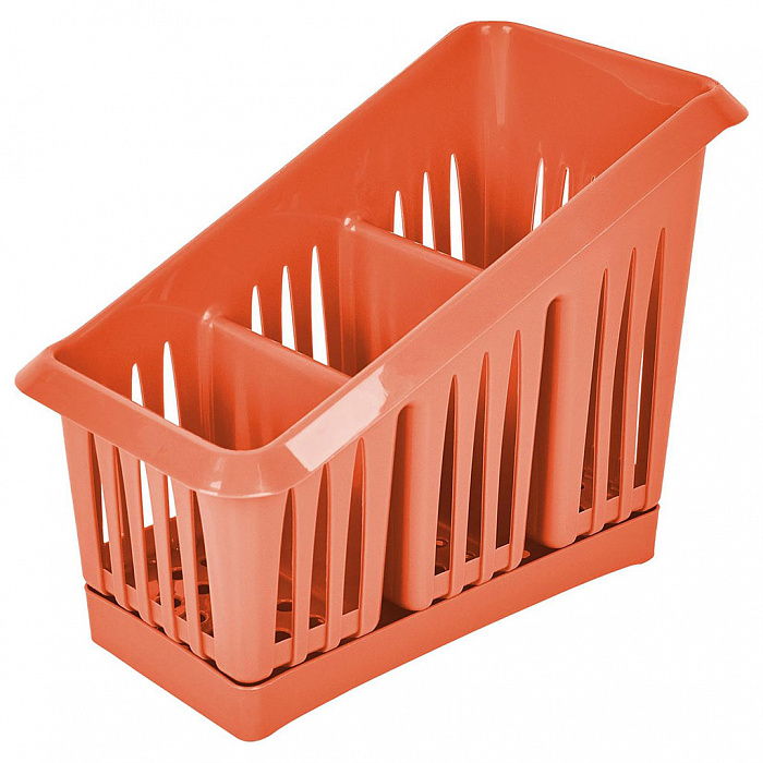 Сушилка для столовых приборов 3х-секционная с поддоном "Лилия" LF1564КРЦ-35 корица